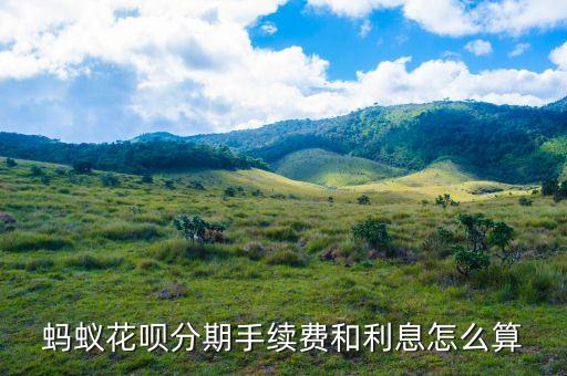 螞蟻花唄分期手續(xù)費(fèi)和利息怎么算