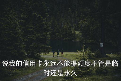 說(shuō)我的信用卡永遠(yuǎn)不能提額度不管是臨時(shí)還是永久