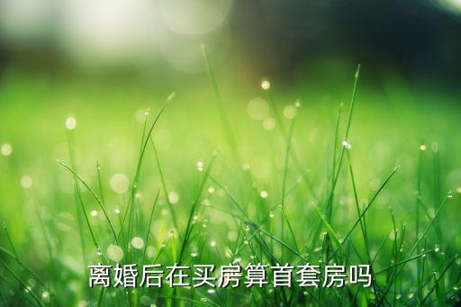 離婚后在買房算首套房嗎