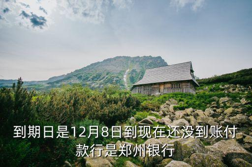 到期日是12月8日到現(xiàn)在還沒到賬付款行是鄭州銀行