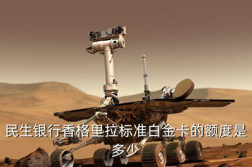 民生銀行香格里拉標準白金卡的額度是多少