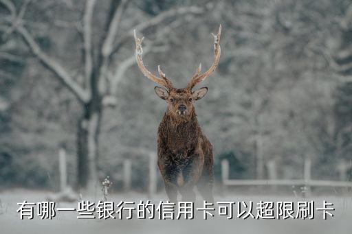 有哪一些銀行的信用卡可以超限刷卡