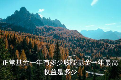 基金一般的收益是多少錢，基金收益率一般多少