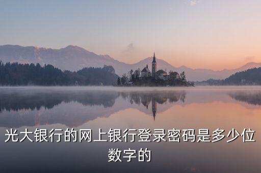 光大銀行登錄密碼多少位，光大銀行的網(wǎng)上銀行登錄密碼是多少位數(shù)字的