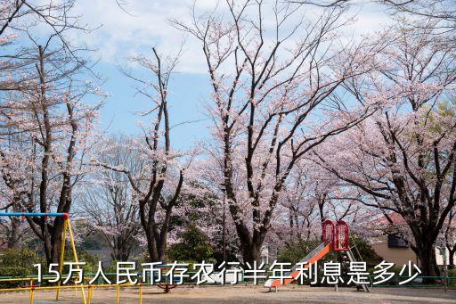農(nóng)業(yè)銀行15萬(wàn)半年利息是多少錢，15萬(wàn)人民幣存農(nóng)行半年利息是多少