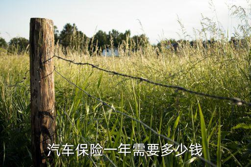 汽車保險一年需要多少錢