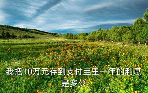 我把10萬元存到支付寶里一年的利息是多少