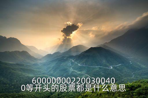 400股票是什么意思，股票代碼400打頭的是什么意思