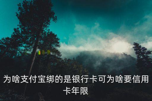 為啥支付寶綁的是銀行卡可為啥要信用卡年限