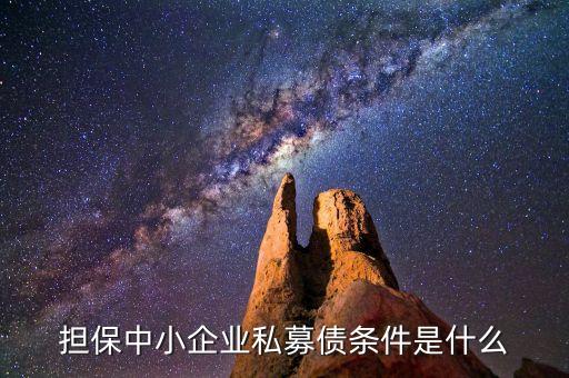 擔(dān)保中小企業(yè)私募債條件是什么