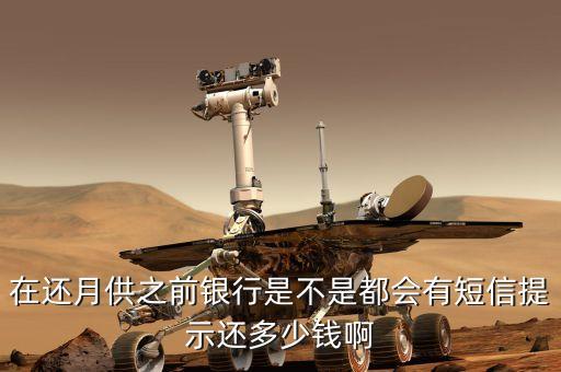 在還月供之前銀行是不是都會(huì)有短信提示還多少錢啊