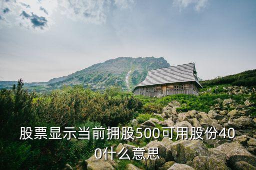 股票顯示當(dāng)前擁股500可用股份400什么意思