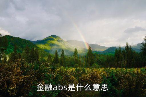 金融abs是什么意思