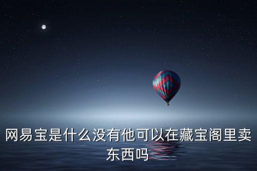 網(wǎng)易寶是什么沒有他可以在藏寶閣里賣東西嗎
