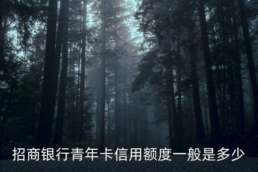 招商銀行青年卡信用額度一般是多少