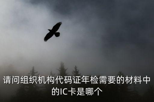 請問組織機構(gòu)代碼證年檢需要的材料中的IC卡是哪個