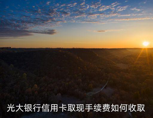 光大銀行 國外取現(xiàn)手續(xù)費多少，光大銀行信用卡取現(xiàn)手續(xù)費如何收取