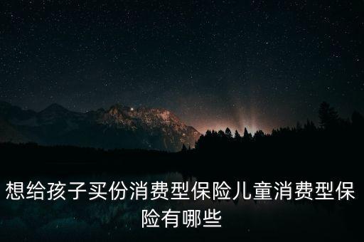 兒童消費(fèi)險(xiǎn)是什么，都須要那些保險(xiǎn)那種組合套的好點(diǎn)請說詳細(xì)什么是消費(fèi)保險(xiǎn)