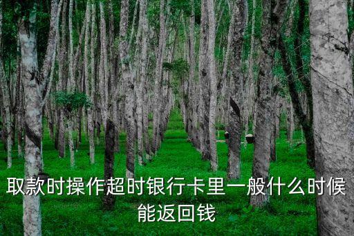 取款時操作超時銀行卡里一般什么時候能返回錢